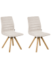 Beliani 2er-Set Esszimmerstuhl ROX in Beige/Braun