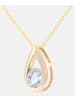 Diamant L'éternel Halskette mit Anhänger aus 375 Gelbgold mit Topas