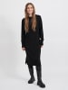 Vila Langarm Midi Strickkleid Loose Fit Pullover Dress VIRIL in Schwarz