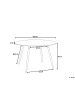 Beliani Esszimmertisch BOVIO in Schwarz/Braun - (W) 120 x (H) 74 x (L) 120 cm