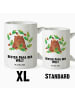 Mr. & Mrs. Panda Kaffeetasse Bär König mit Spruch in Weiß