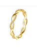 Hey Happiness Vergold. Doppelt Gedrehter Ring aus 925er Sterlingsilber in Gold