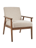 Beliani Sessel ESRUM in Beige/Braun - (W) 62 x (H) 79 x (L) 80 cm