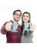 Mr. & Mrs. Panda Teebecher Pinguin Pärchen ohne Spruch in Eisblau