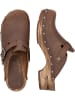 Sanita Comfortwear Clog "Wood-Kristel Open" in Braun