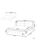Beliani Doppelbett SENLIS in Beige/Braun - (W) 254 x (H) 100 x (L) 220 cm