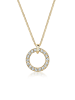 Elli Halskette 925 Sterling Silber Kreis in Gold