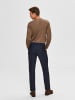 SELECTED HOMME Einfarbiger Pullover Basic Rundhals Long Sleeve Shirt SLHBERG in Braun