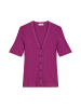 Marc O'Polo Pointelle-Kurzarm-Cardigan slim in Juicy Berry