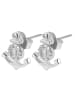 Adeliás Kinder Ohrstecker Anker aus 925 Silber mit Zirkonia in silber