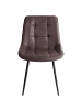 Beliani 2er-Set Esszimmerstuhl MELROSE II in Braun/Schwarz