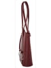 Cluty Shopper Rucksack Kombination echt Leder in dunkelrot