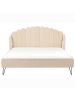 Beliani 2-tlg Doppelbett AMBILLOU in Beige/Schwarz