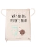 Mr. & Mrs. Panda Materialrucksack Milch Keks mit Spruch in Creme