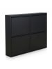 ebuy24 Schuhkipper Pisa 4 Klappen schwarz Schwarz 100 x 16 cm
