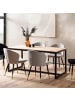 KADIMA DESIGN Esszimmertisch 120x60x76 cm Massivholz Metall Esstisch