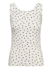 Kaffe Bluse ärmellos KAbella Slim fit in Chalk / Black Dot
