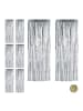 relaxdays 8x Partyvorhang in Silber - (B)100 x (H)250 cm