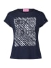 Betty Barclay Kurzarm-Shirt mit Placement in Patch Dark Blue/White