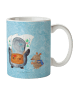 Mr. & Mrs. Panda Kindertasse Pinguin & Maus Wanderer ohne Spruch in Eisblau