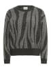 Kaffe Strickpullover KAbitzy Loose fit in Grey m / Dark grey m animal