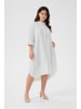 KAFFE curve Kleid KCmille Loose fit in Chalk/Soft Chambray Stripe