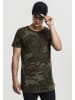 Urban Classics Lange T-Shirts in olive camo