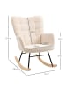HOMCOM Schaukelstuhl-98T x 71B x 101H cm-Beige