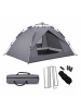 relaxdays Campingzelt in Grau – (B)200 x (H)135 x (T)200 cm