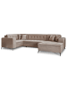 MF Design Monton Recamiere Rechts in Braunbeige -  (L) 180 x (B) 340 x (H) 93 cm