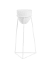 Beliani Indoor Blumentopf LIPARIS in Weiß - (W) 30 x (H) 58 x (L) 28 cm