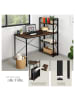 tectake Computer-Schreibtisch Hershey 122 x 61 x 120 cm, Industrial Holz dunkel, rustika