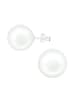 Alexander York Ohrstecker PERLE classic 12 mm I weiß in 925 Sterling Silber, 2-tlg. in silver