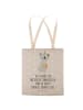 Mr. & Mrs. Panda Tote Bag Koala Geschenk mit Spruch in Grau Pastell