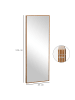 HOMCOM Wandspiegel in Naturholz 45L x 48B x 125H cm
