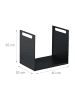 relaxdays Kaminholzregal in Schwarz - (B)35 x (H)40 x (T)30 cm