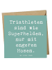 Mr. & Mrs. Panda Deluxe Karte Spruch Triathlon Superheld mit Spruch in Meeresbrise