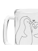 Mr. & Mrs. Panda Gravur Bierkrug Pinguine Einschlafen ohne Spruch in Transparent