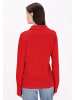myMo Damen Fleecepullover in Rot