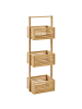 Beliani Badezimmerregal WAVERLY in Braun - (W) 27 x (H) 80 x (L) 20 cm