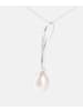 Diamant L'éternel Halskette mit Anhänger aus 375 Weißgold mit 0.05 Karat Diamant mit Perle in S...