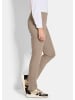 GOLDNER Röhrenhose Jerseyhose mit Schlupfbund in beige
