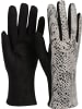 styleBREAKER Stoff Handschuhe in Schwarz-Weiß