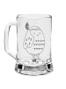 Mr. & Mrs. Panda Bierkrug Eule Federschmuck ohne Spruch in Transparent