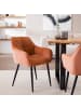 home24 Armlehnenstuhl Sened 2er-Set in Lachs
