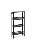relaxdays Nischenwagen in Schwarz - (B)13 x (H)77 x (T)45,5 cm