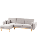 Beliani 3-Sitzer Sofa KAARINA in Grau/Braun - (W) 260 x (H) 87 x (L) 152 cm rechtsseitig