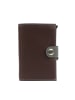 Margelisch Kreditkarten-Minibörse noonyu double leather in darkbrown