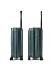 Polestream Paris 4 Rollen Kabinentrolley 55 cm mit Dehnfalte green metallic