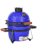Beliani Holzkohlegrill KAMADO in Blau - (W) 54 x (H) 48 x (L) 35 cm